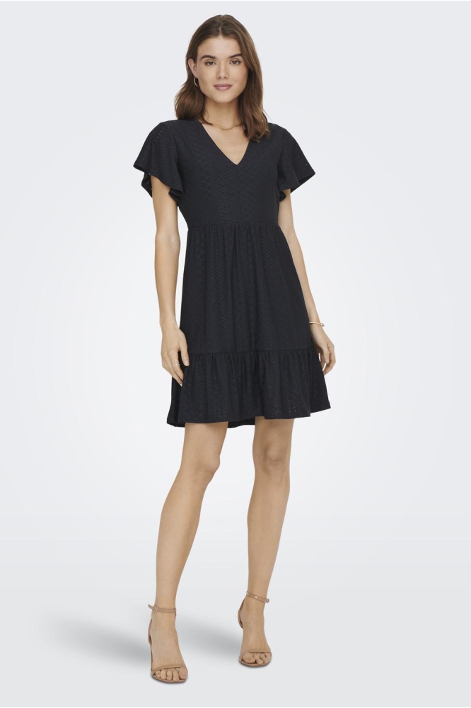ONLSANDRA S/S V-NECK DRESS JRS NOOS 15289687 NIGHT SKY
